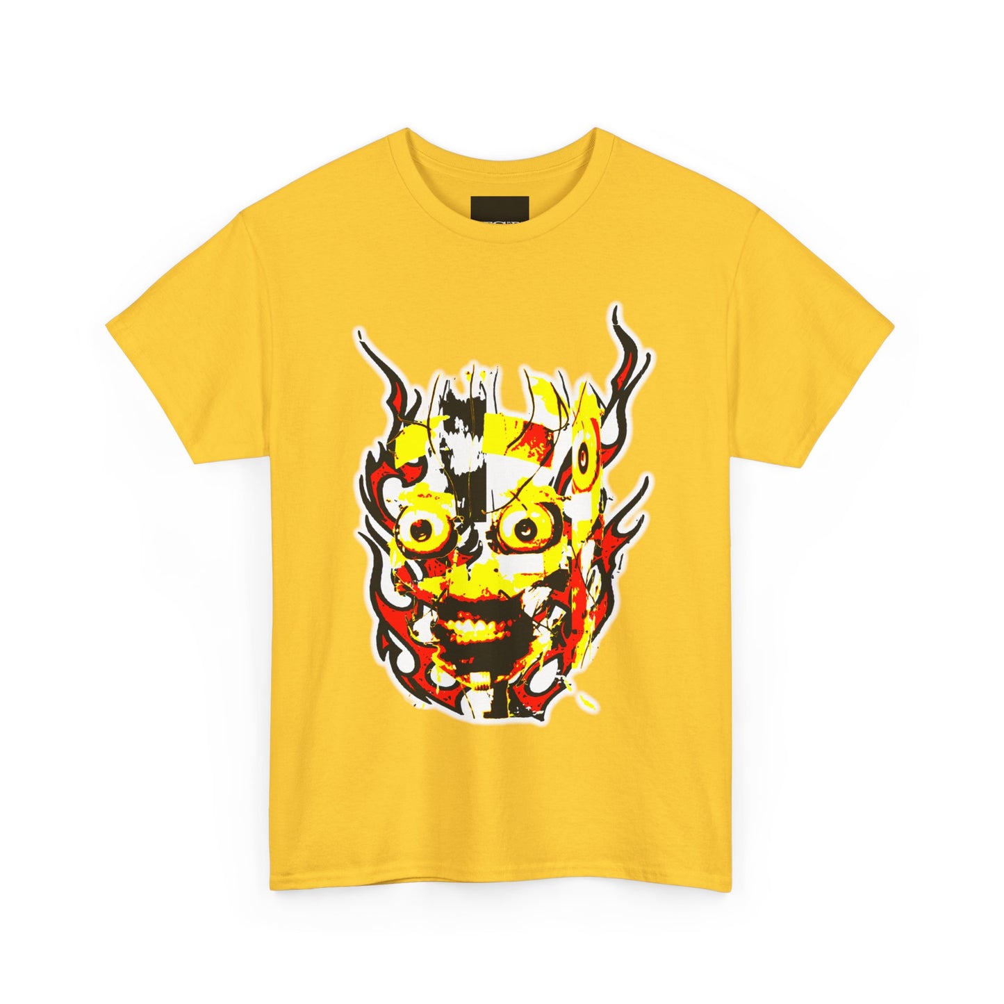 Flaming Face Graphic T-Shirt - Unisex Heavy Cotton Tee