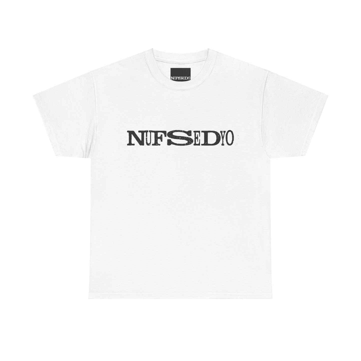 Nufsedyo Logo T-Shirt - Minimalist Design on Heavy Cotton