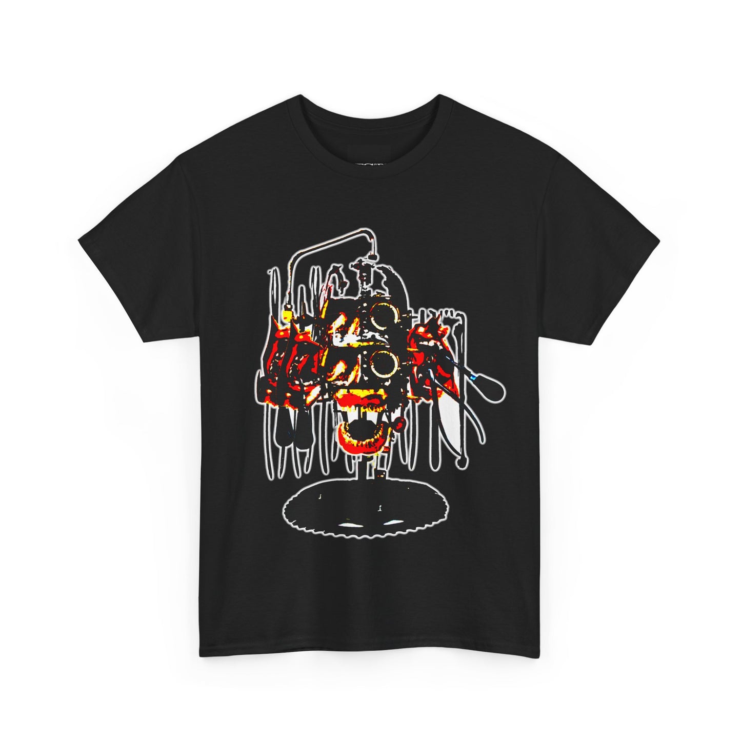 Dripping Face T-Shirt - Unique Dentist Tool Design with High-Contrast Colors