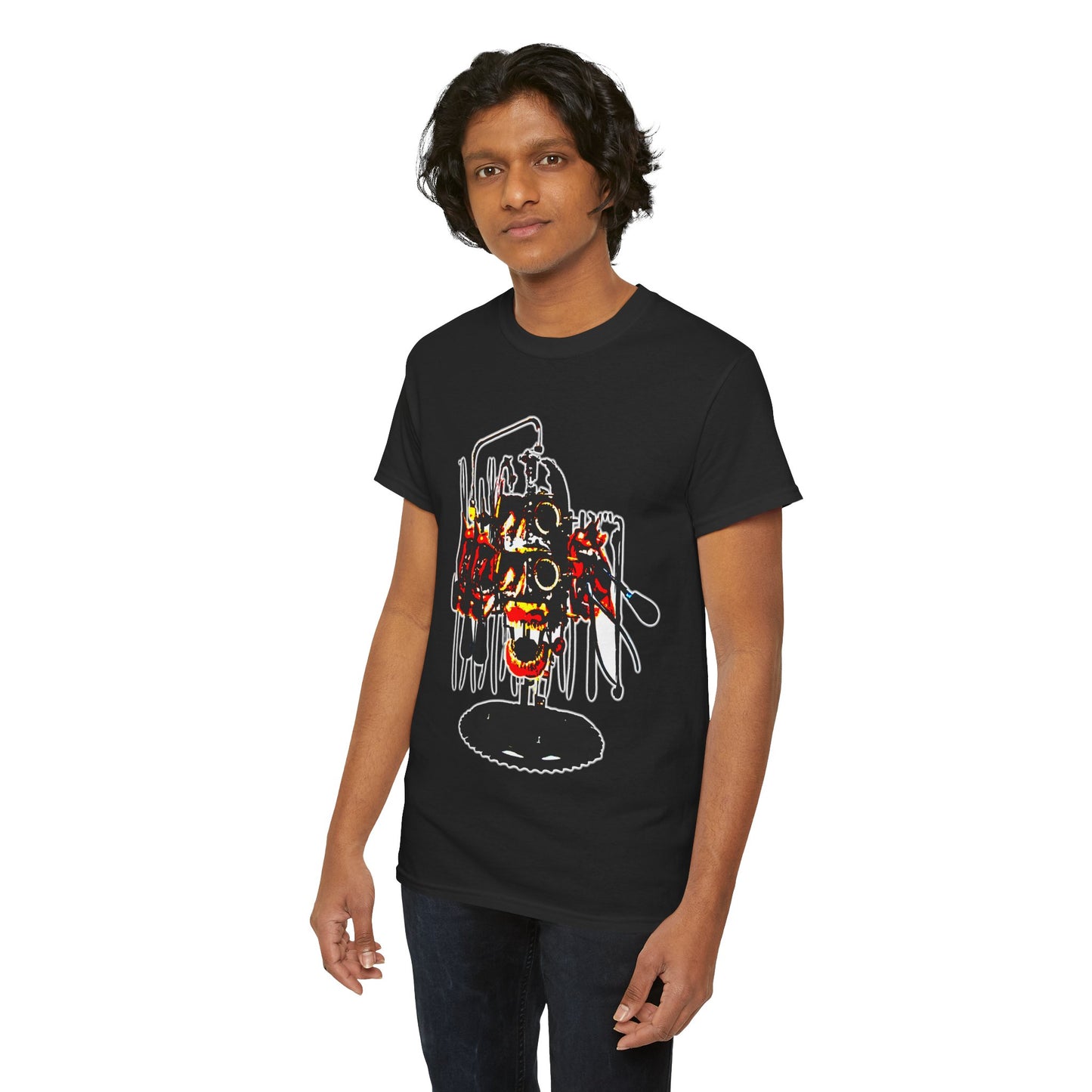 Dripping Face T-Shirt - Unique Dentist Tool Design with High-Contrast Colors