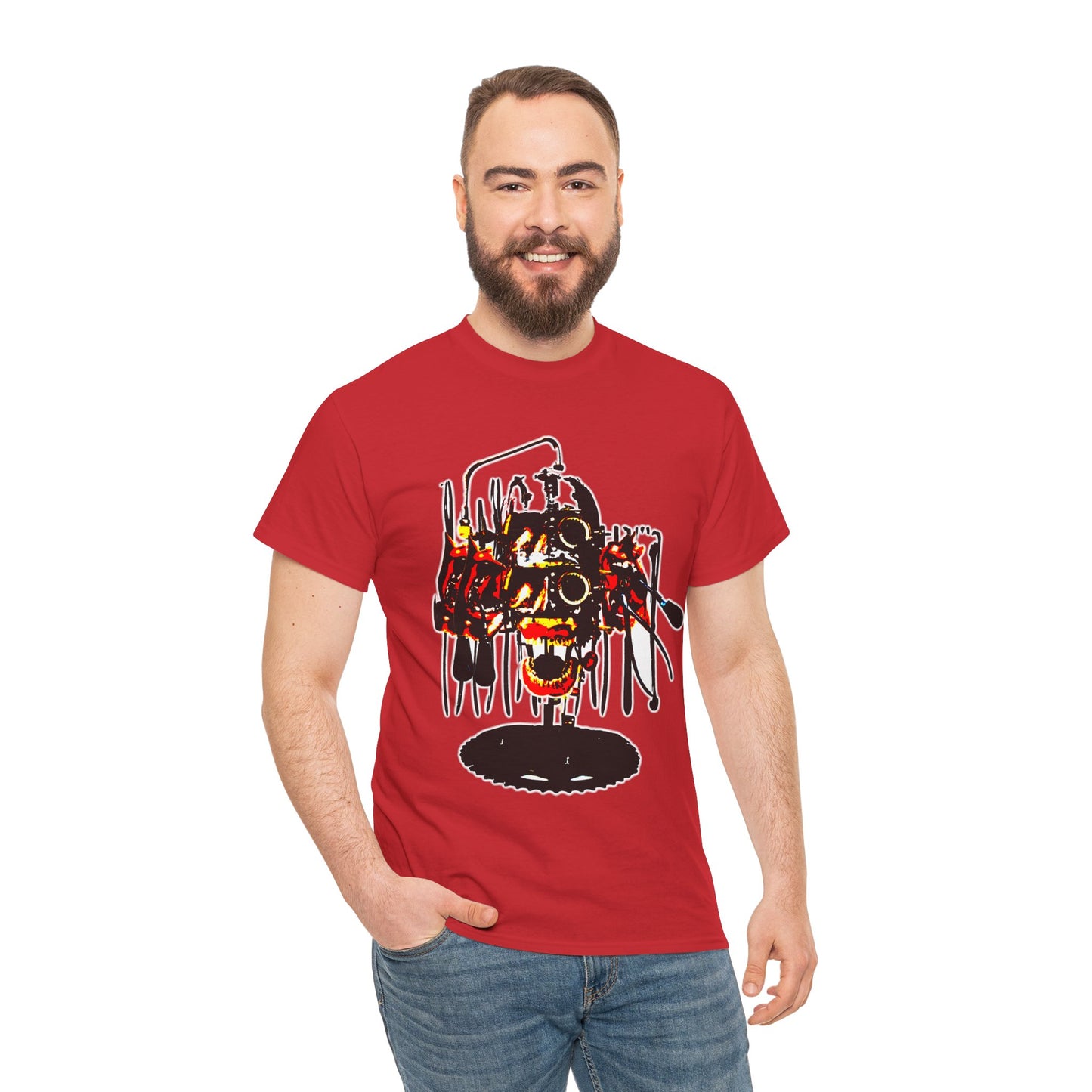 Dripping Face T-Shirt - Unique Dentist Tool Design with High-Contrast Colors