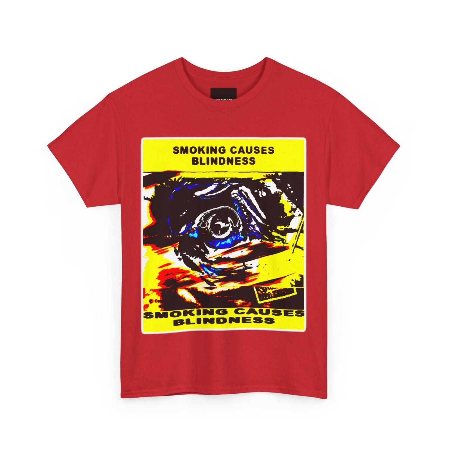 “Smoking Causes Blindness” Graphic T-Shirt - Bold Anti-Smoking Statement