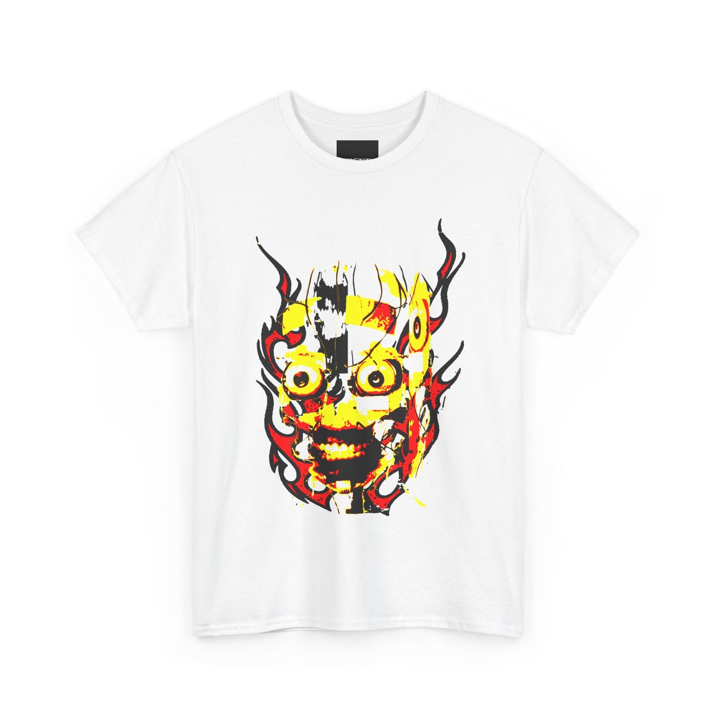 Flaming Face Graphic T-Shirt - Unisex Heavy Cotton Tee