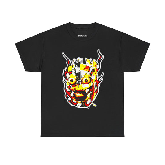 Flaming Face Graphic T-Shirt - Unisex Heavy Cotton Tee